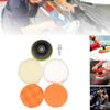 6pc Electric Drill Polishing Pad 4"/5''/6'' Sponge Wool Polishing Disc Car Styling Polishing Disc with Back Plate Drill Adapter