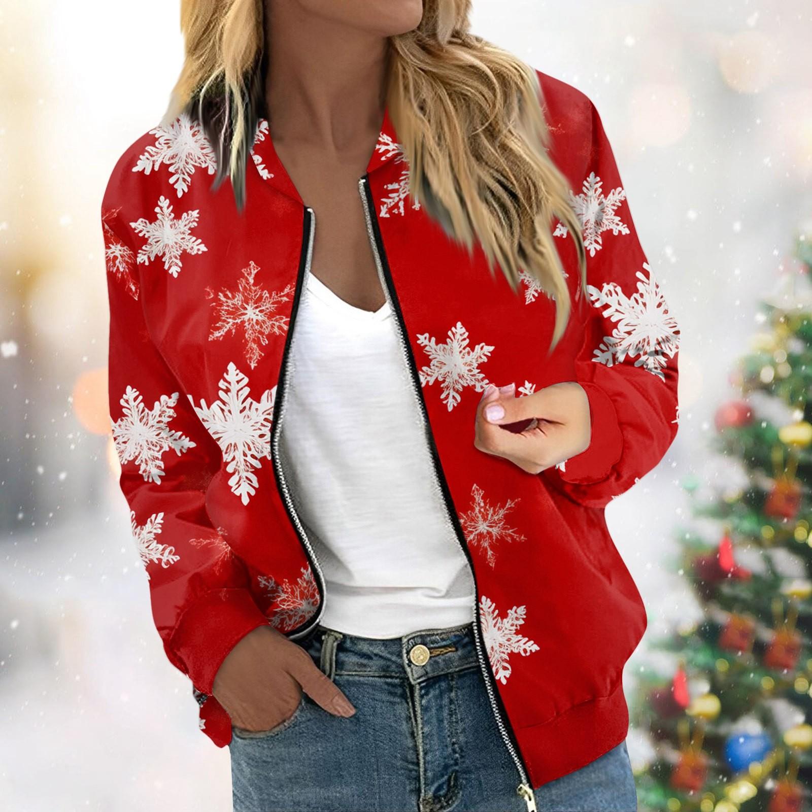 Женская легкая короткая куртка с длинными рукавами на молнии с принтом — фото 8