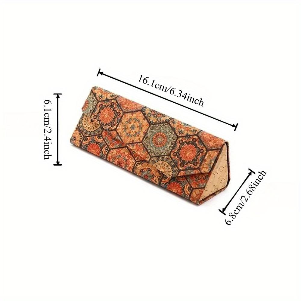 Totem Retro Składane Trójkątne Etui na Okulary Kobiety Osobowość Pudełko na Okulary Przenośne Podróżne Pudełko do Przechowywania Okularów