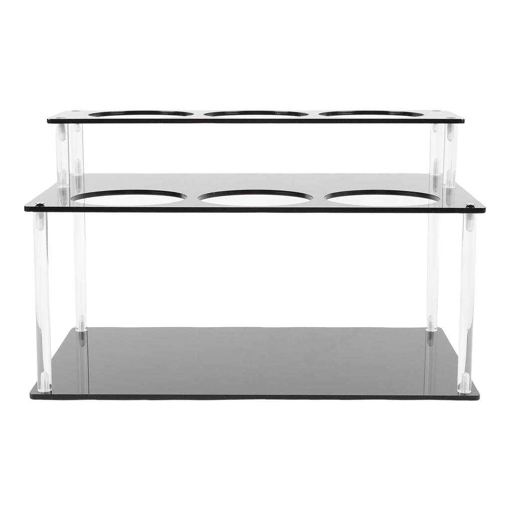 Syrup Bottle Holder Stand Acrylic 2 Tier Multifunctional Easy Assembly Syrup Holder Display Stand for Kitchen