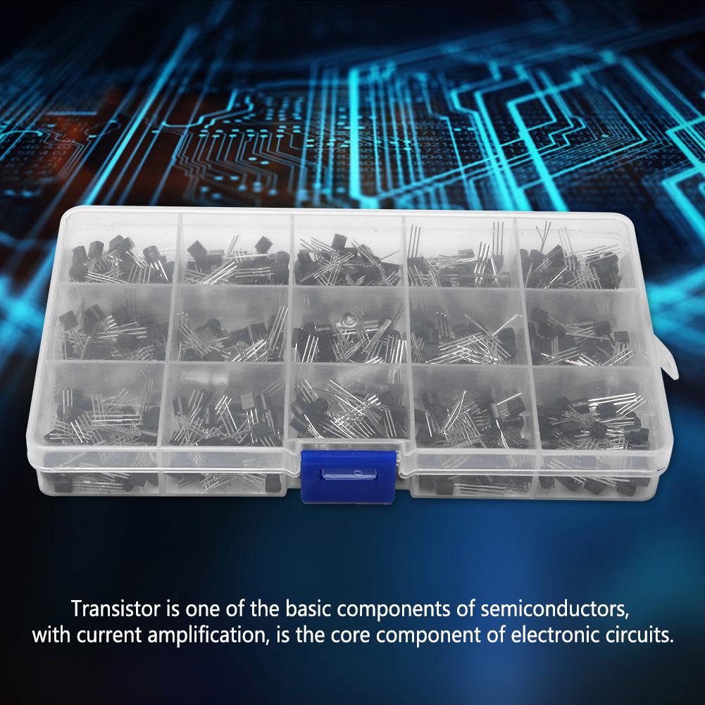 600 Stück Gerade Einbau NPN TO-92 PNP 2N2222-S9018 Allzweck-Transistor-Kit