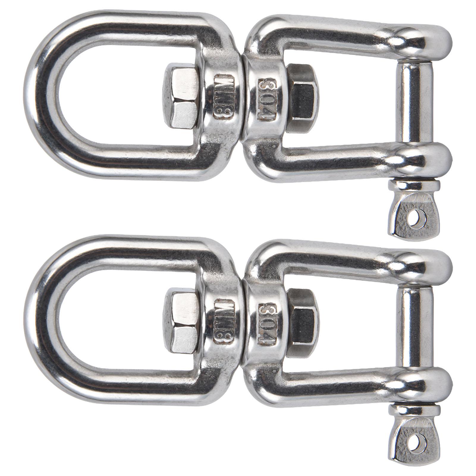 

2 шт. 8 мм Вращающееся на 360 градусов кольцо-защелка из нержавеющей стали 304, разъемные цепные скобы