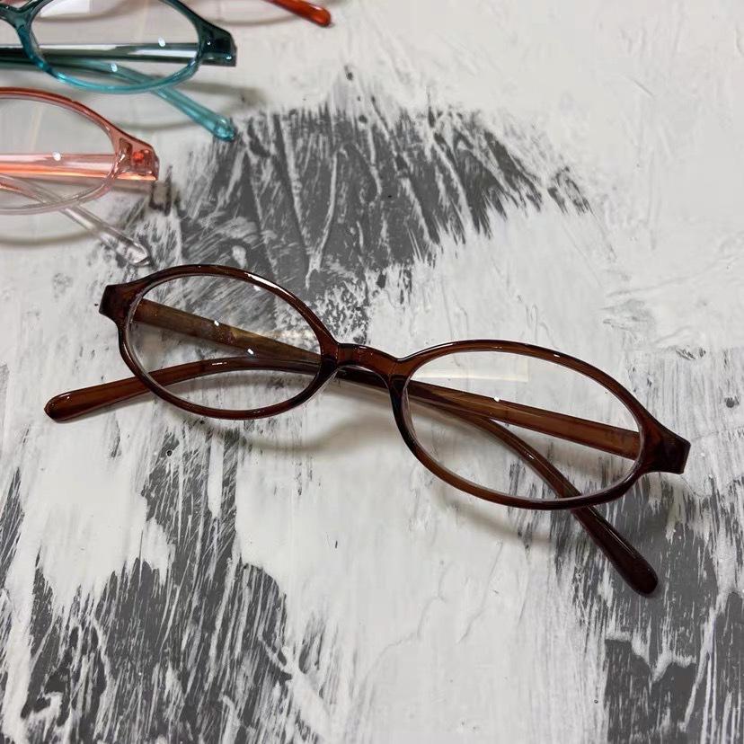 Y2K Retro Blue Green Oval Small Frame Glasses Frame Women s Anti Blue Light Glasses Fashion Style Eyeglasses Frame Eyewear