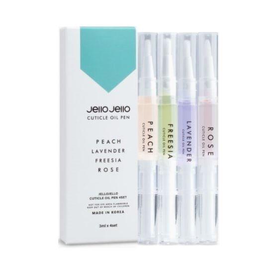 

Jello Jello Cuticle Oil Pen 4-Pack Set – Hydrating Nail & Cuticle Care with Jojoba, Argan & Almond Oil (3ml x 4) Multi Set (3ml x 4)