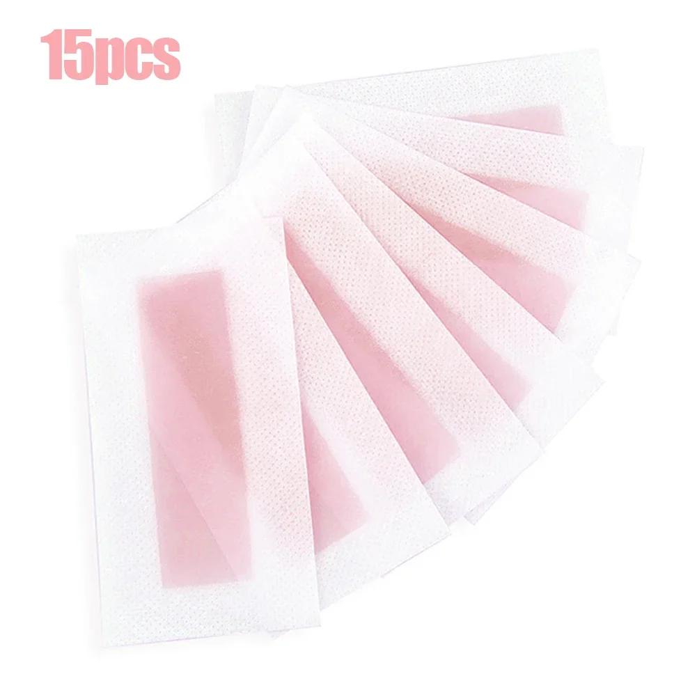 

15 шт., новый летний профессиональный воск для удаления волос, бумага для губ, наклейка для лица, одноразовое средство для удаления волос на губах и усах