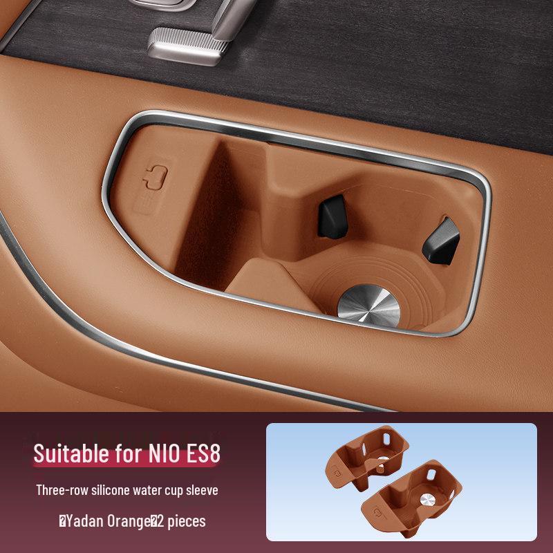 Nio ES8 Silicone Cup Holder: Fits 26 Models, Anti-dirty Protective Cover, Car Interior Decoration Accessory.