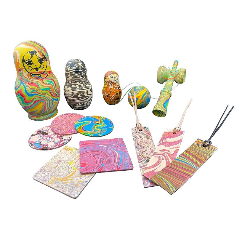 Nicker paint colour) marbling deco 6 color set basic color MD-6BN