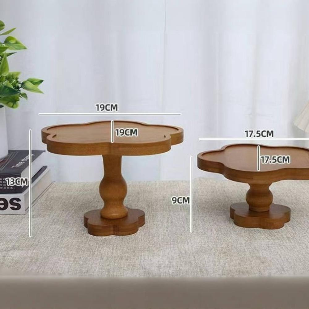 New Wooden Vintage Tray Elegant Flower Shape Tall Tray Handcrafted Decorative Ornament Decorative Tray Home Decor