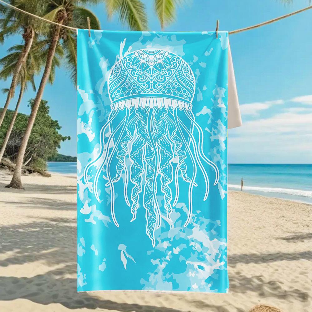 2026 Mermaid Tail Beach Towel Printed Towel Seaside Vacation Absorbent Beach Towel