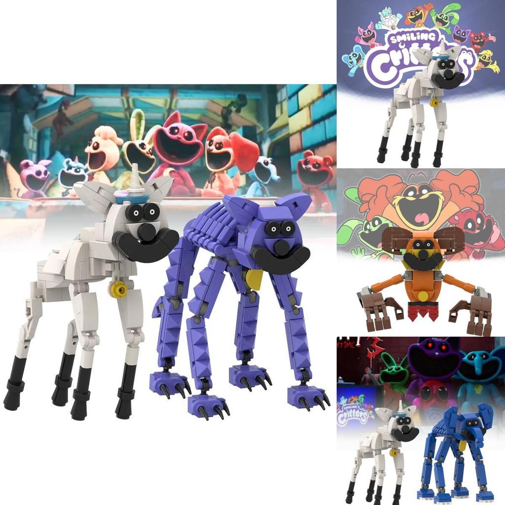 Adorable Smiling Animal Puzzle Blocks Diy Model Toy High-quality Plastic Figures