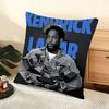 Kendrick L-L-Lamar Singer Cushion Cover Silky Short Plush Home Sofa Cushion Cover - Invisible Zipper Home Decoration