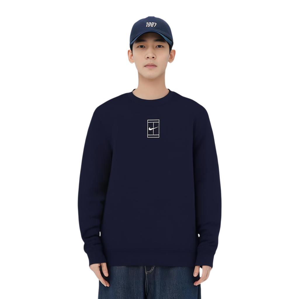 Nike Crew Neck Logo Long Sleeve Sweatshirt Men Sweatshirt Navy-Blue M33778WB25-NVY