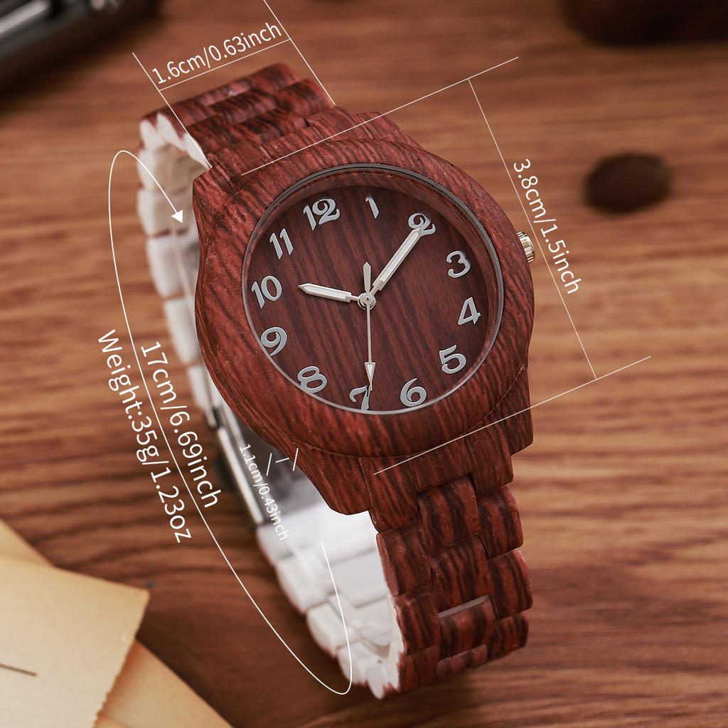 3 Stück/Set Damen Kreative Uhr Trendiges Kunststoffmaterial Academy-Stil Quarzuhr Kombinationsset Geburtstagsgeschenk Festtagsgeschenk