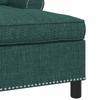 Lounge Chaise Longue with Cushions Dark Green 91 X 157 X 91 Cm Fabric