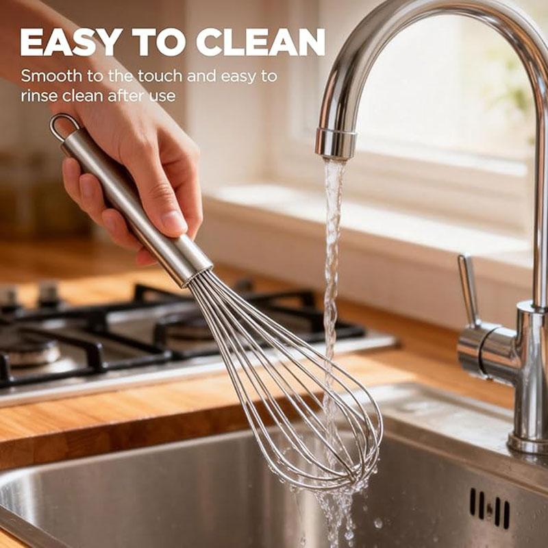 3-piece Set of 6/8/10/12-inch Stainless Steel Egg Whisk Balloon Whisk Hand Mixer Multifunctional Milk Whisk Egg Mixing Tool