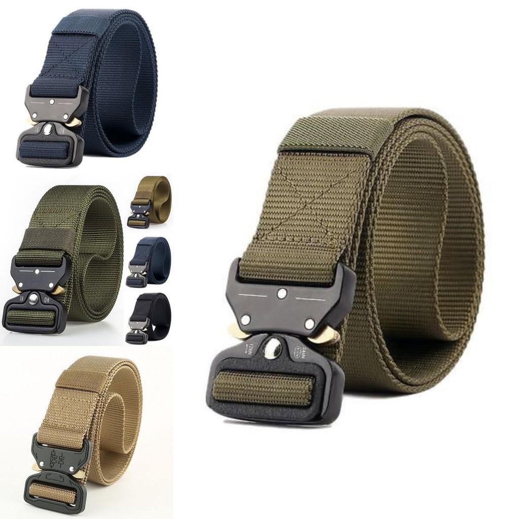 Men Tactical Belt With Automatic Buckle For Outdoor Military Training And Casual Wear