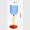 1pc Colored Goblet Glass Wine Glass Cup Bordeaux Burgundy Glasses Borosilicate Glass Cocktail Glasses Drinkware Lover Decoration