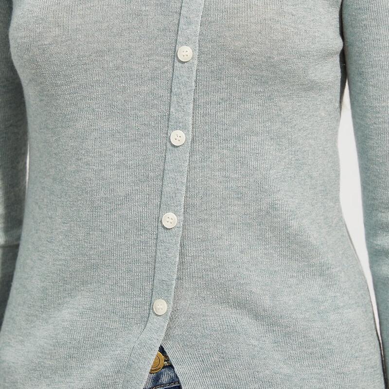 Tatu Women's French Irregular Neck Long Sleeve Knit Top