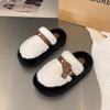 Thick bottom Internet celebrity super fire hair slippers women 2025 autumn new wear fashion bag head comfortable home cotton slippers