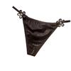 Erotic Panties Sexy Women G-String Contrast Lace Satin Thongs Seamless Thin Belt Female Lingerie Underwear Low Waist Comfortable Bikini Briefs