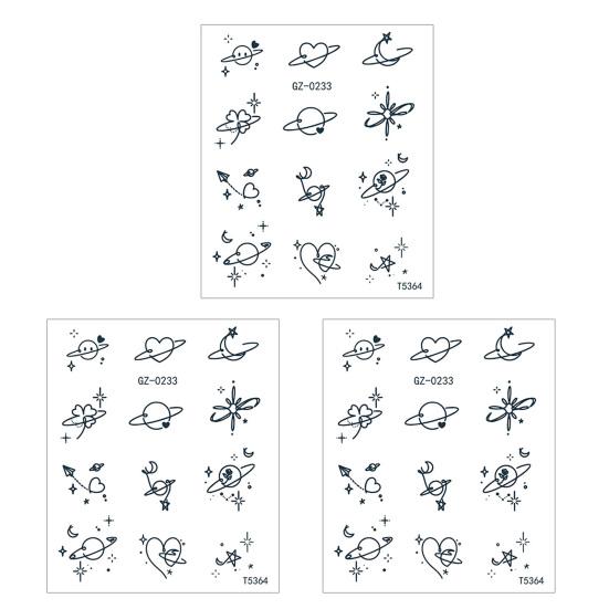 Yousheng 3Pcs Waterproof Tattoo Sticker for Men Women, Face Body Arm Chest Shoulder Thigh Waist Temporary Tattoo Decal, Long Lasting Body Art Fake
