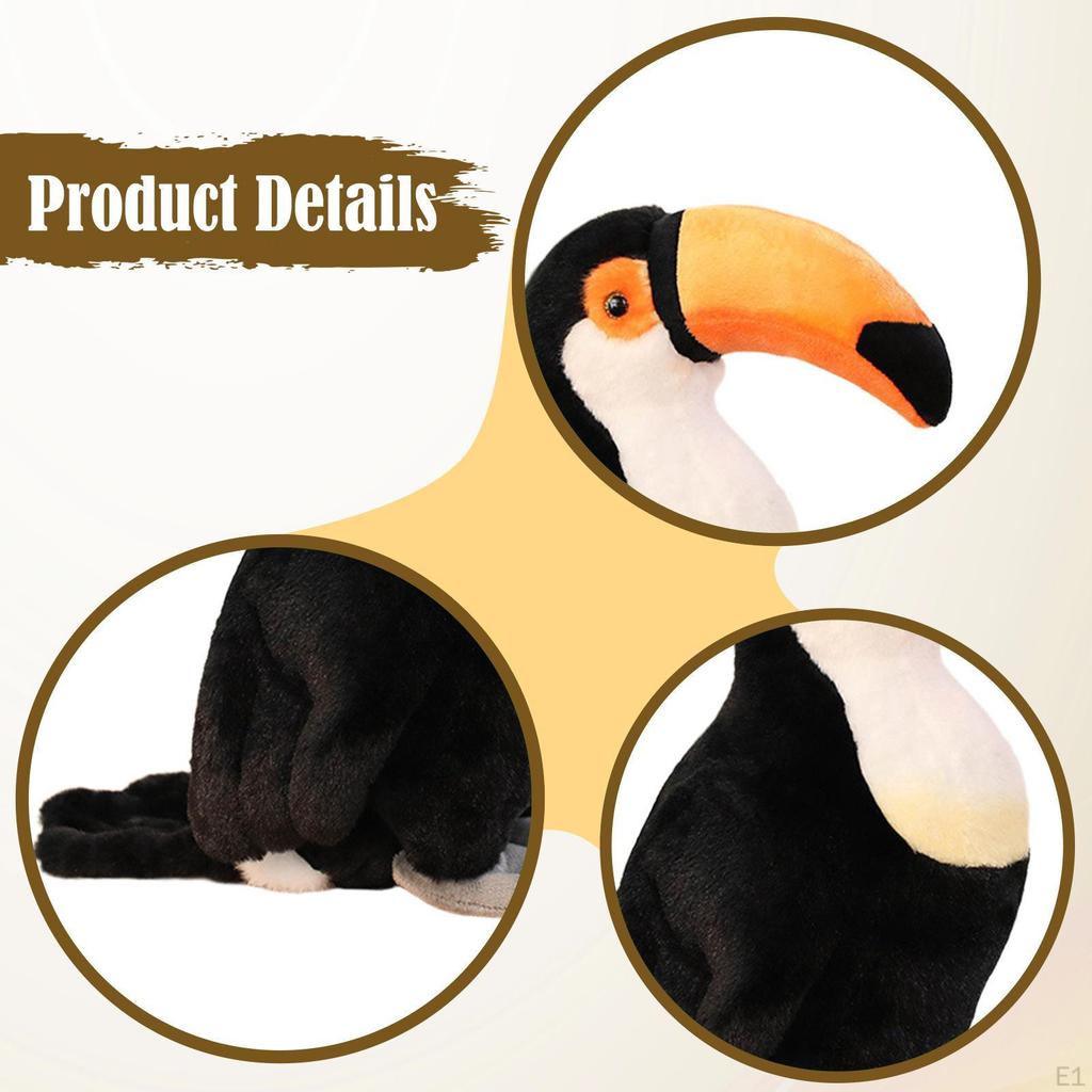 Toucan Doll Stuffed Animal Toy Living Room Decoration Tropical Animals Figure 11.81inch for Children