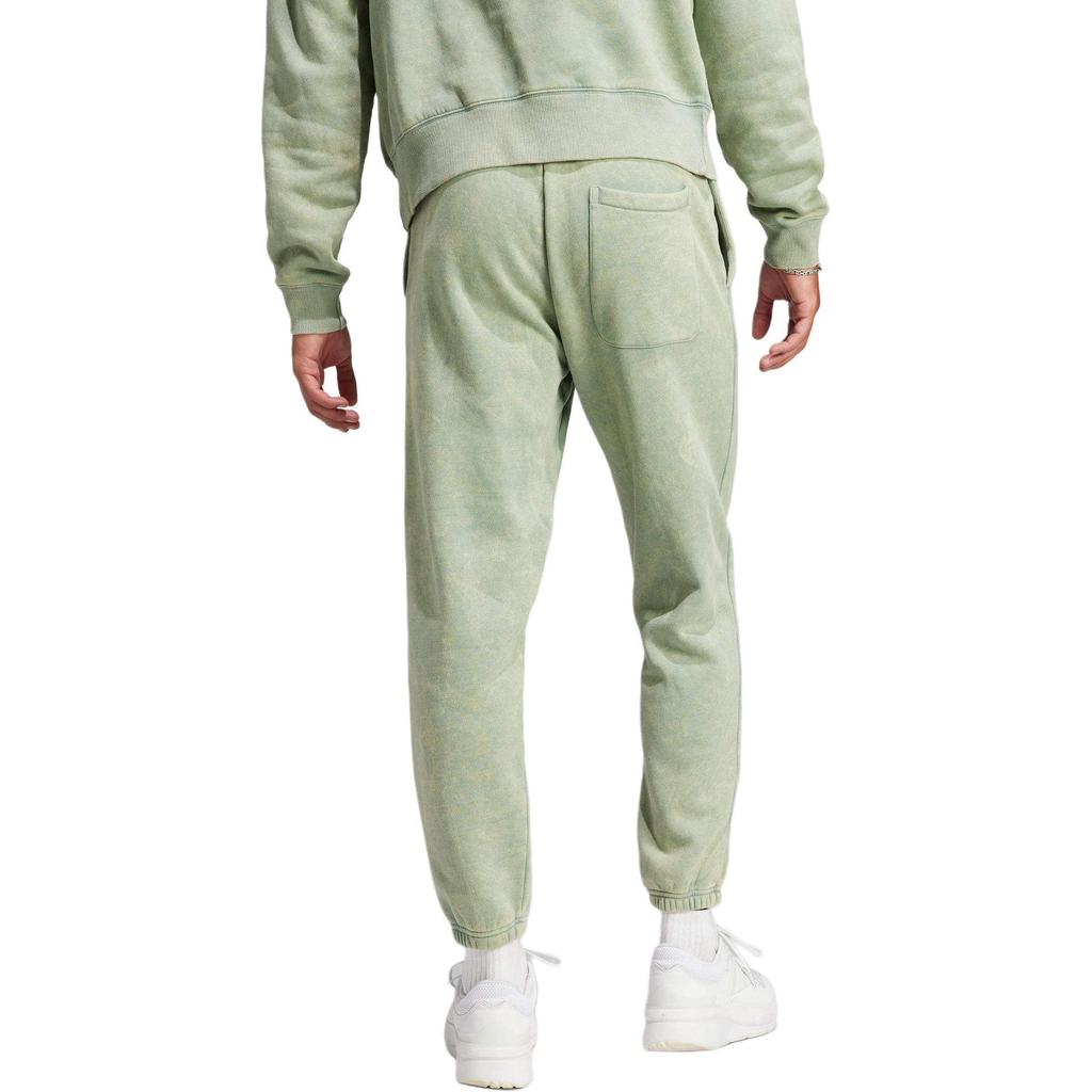 Adidas Solid Color Lace-Up Logo Casual Pants Men Bottoms Green IK4269