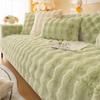 Rabbit Plush Thickened Non-Slip Winter Sofa Cushion Cover