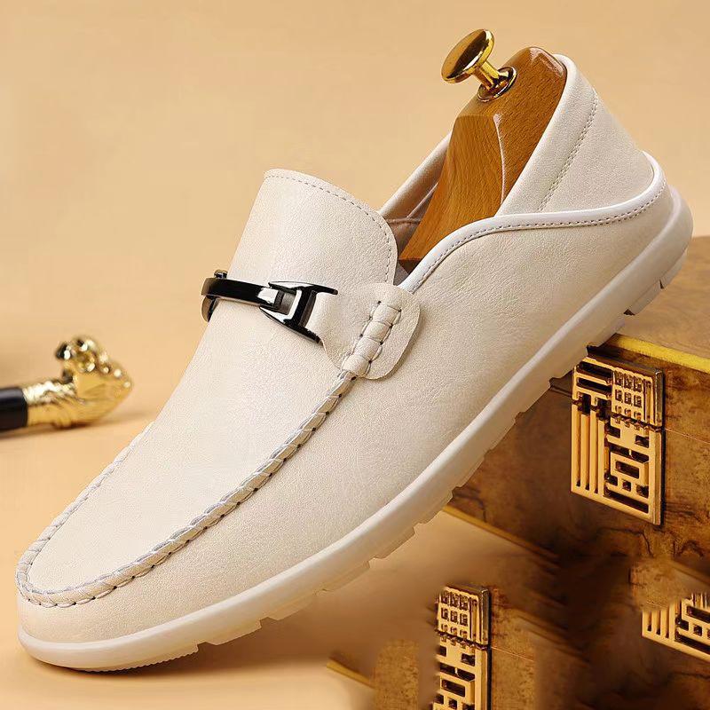 

Fashion Breath Driving Lazy Loafers Moccasins Leather Men Footwear Slip on Man Formal Shoes Wedding Party Men Dress Shoes Office Flats 38 чёрный