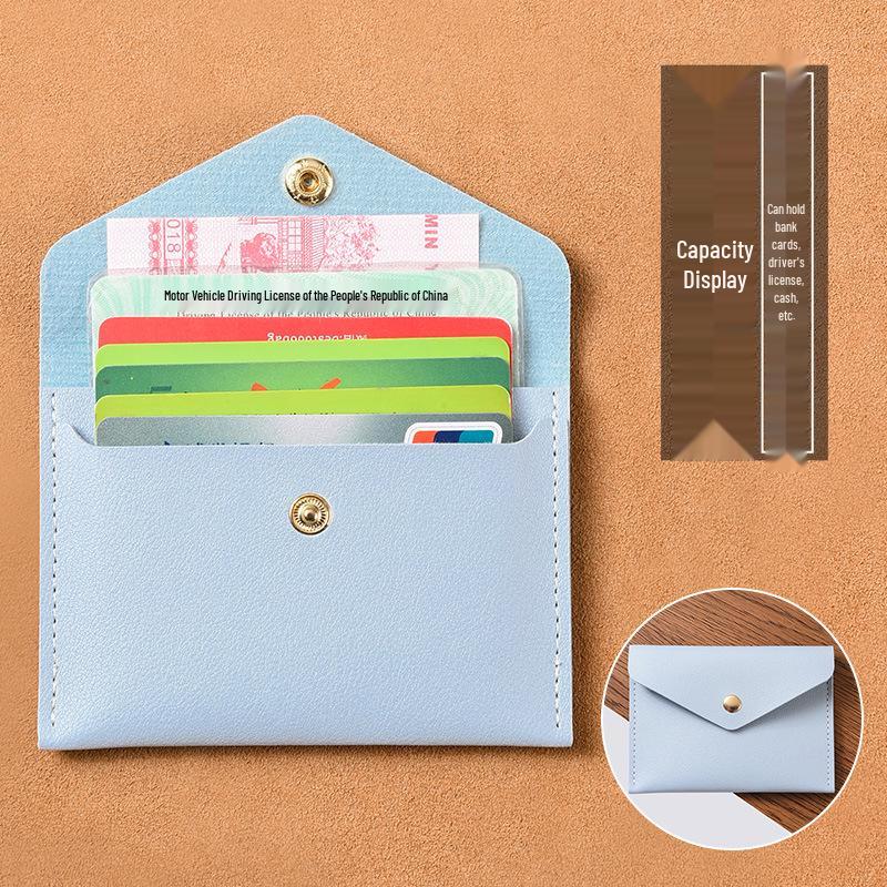 Women's Ultra-Thin Card Holder & Coin Purse Keychain - Compact Multifunctional ID & Business Card Organizer