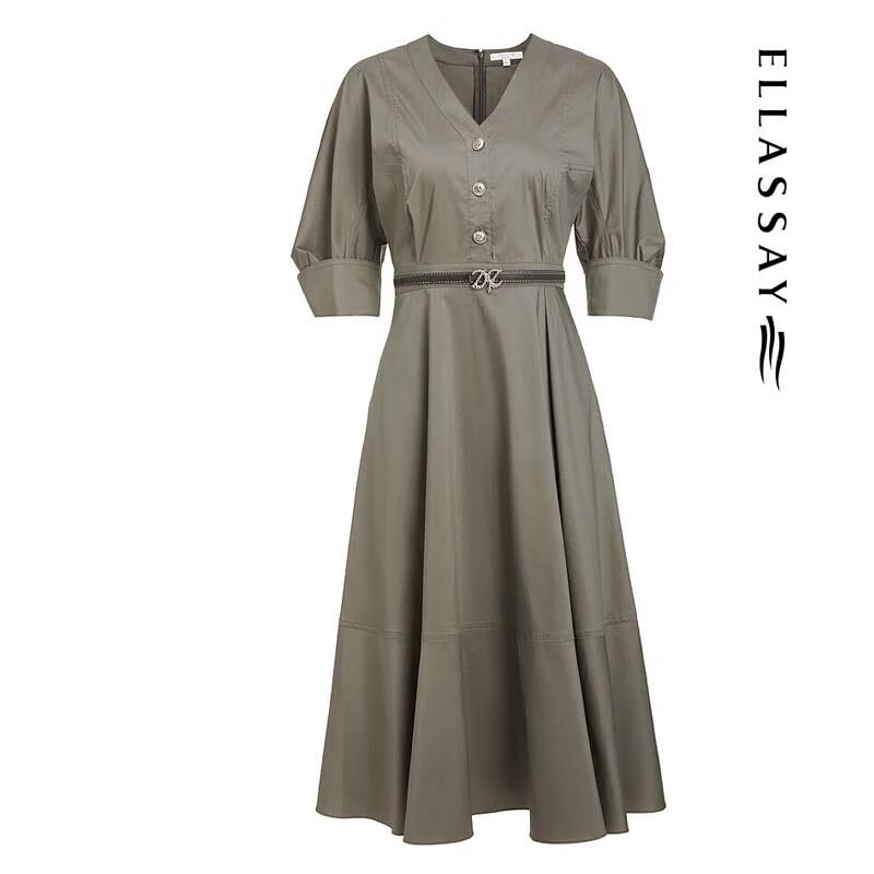ELLASSAY French Mint Mambo Shirt Dress