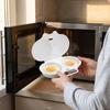 1Pcs Portable Steamed Egg Box Food Grades Plastic Microwave Egg Cooker Heat Resistant Kitchen Cooking Mold Egg Steamer