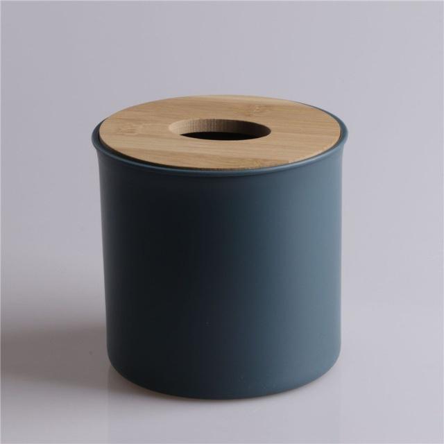 New Round Tissue Box Plastic Paper Holder Roll Paper Napkin Accessories Household Hotel Car Paper Holder Desk Accessories