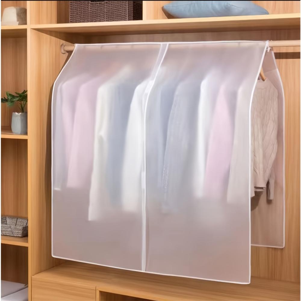 Large Garment Bag,Clear Hanging Closet Protector with Zipper Closure,Dustproof Wardrobe Storage Cover for Bedroom Clothing