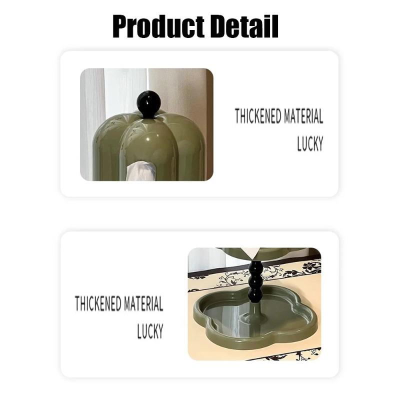 1PC Toilet Tissue Box No Punching High-End And Luxurious Double-Layer Shelf Sealed Dust-Proof Belt Cover Vintage Paper Box