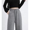 2026 Spring High-Waisted Slimming Loose Straight-Leg Women's Pants with Drawstring Elastic Waist
