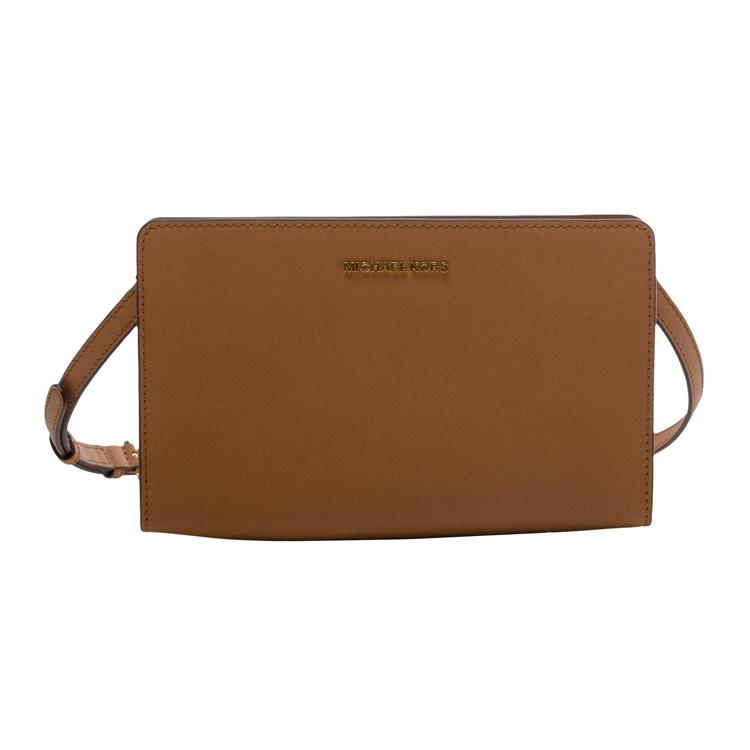 

New MICHAEL KORS Jet Set Travel Leather Clutch, Shoulder Bag, Crossbody Bag Large Women s Brown 32F6GTVC3L-LUGGAGE 24.1*4.1*15.0CM