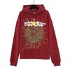 High-Quality Spider Web Foam Print Hoodie Loose Fit Streetwear Sweatshirt Young Men