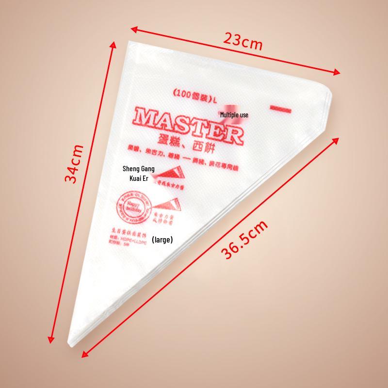 Disposable Cream Piping Bags - 100 Pieces, Small To Large Sizes for Cake Icing and Baking Tools