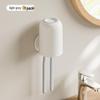 Punch-Free Wall-Mounted Toothbrush Holder & Cup Set