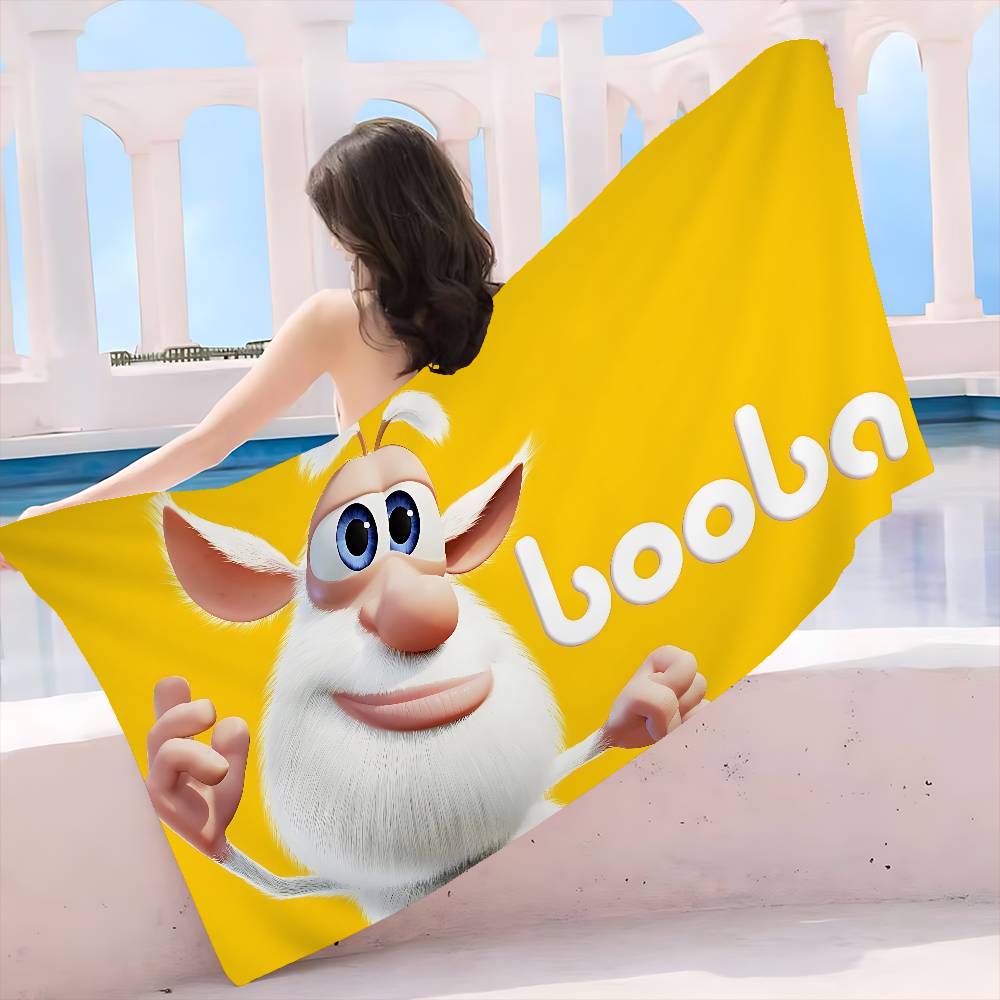 

Cartoon B-Booba Beach Towel Colorful Bath Towels For Girl Microfiber Quick Dry Sand Free Beach Yoga Spa Gym Pool W30*H60(CM)