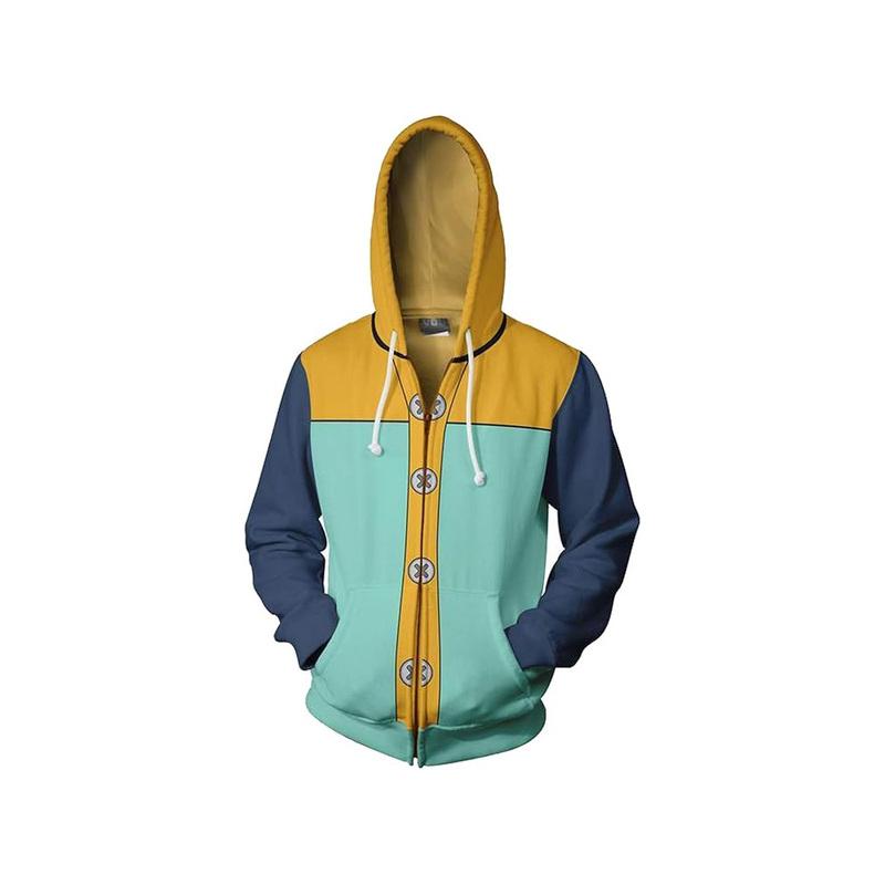 Fairy King Cosplay Hoodie Meliodas Jacket Sweatshirt Hoodies Costume Adult Men Outfits Halloween Carnival Party Disguise Suit