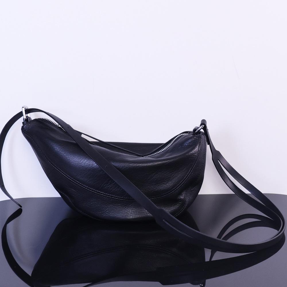 Sheepskin croissant croissant bag genuine leather women s bag shoulder messenger bag croissant bag dumpling bag small bag women s summer
