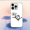 Cartoon Stickman Matchman Phone Case For iPhone 17,16,15,14,13,12,11,Mini,Pro,E,MAX White Candy Matte Shockproof Cover