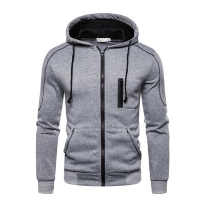 Men's Autumn and Winter Thickened Warm Hooded Cardigan Long Sleeve Zipper Hooded Top