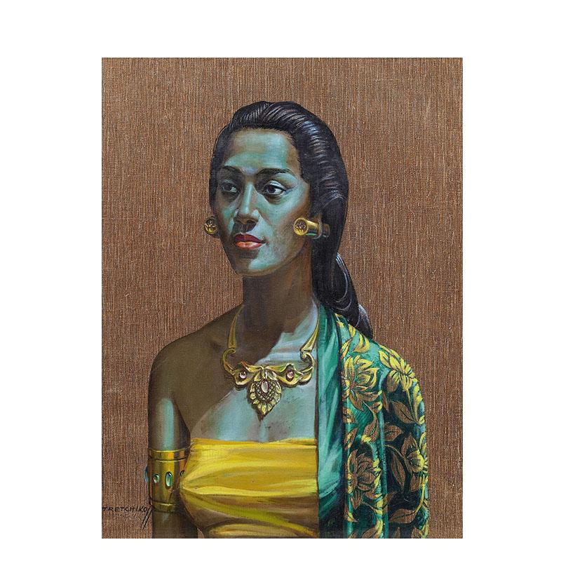 

Tretchikoff Vintga Балийская девушка Портрет Картина маслом на холсте Плакаты и принты Скандинавская настенная картина для гостиной 50x70cm no frame
