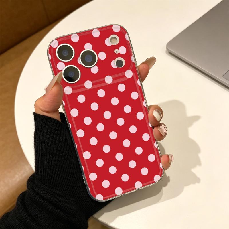 New Polka Dot Phone Case for IPhone 17 Pro Max 11 12 13 14 15 16 Pro Max IPhone 14 15 16 Plus Transparent Shock-resistant Case