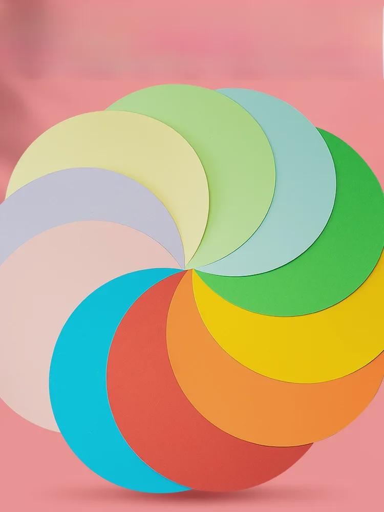 Yuanhao Double-Sided White and Black Cardstock: 21/25/29/36CM Circular Craft Paper for Painting and Handmade Projects.