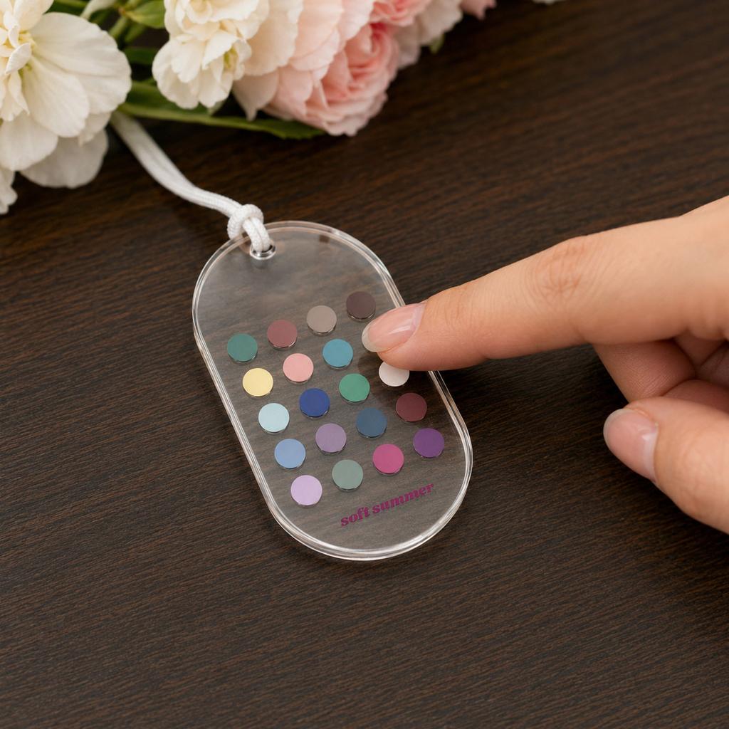Color Analysis Oval Template Card - 12 Portable Guide for Clothing and Makeup Color Matching