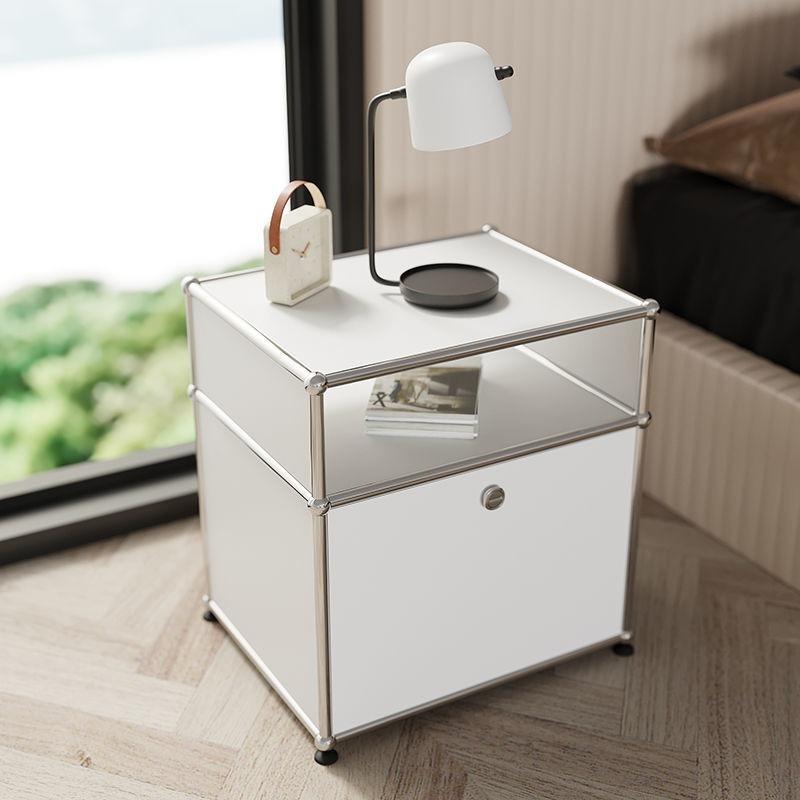 Modular Bedside Tables Stainless Steel Nightstands Luxury Bedroom Nightstand Modern Aesthetic Bedside Cabinet Storage Furniture